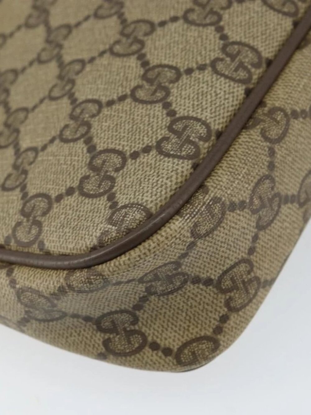 GUCCI GG Supreme Shoulder Bag PVC Beige Gold 56 02 068 Auth - Picture 7 of 15